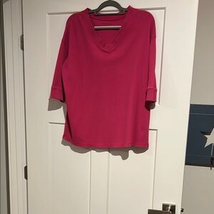 Pink Boxy Blouse Sweatshirt
